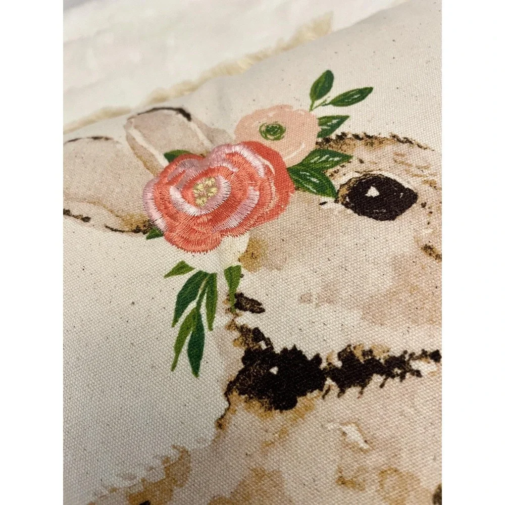 Embroidered Easter Bunny Throw Pillow The Farmhouse By Rachel Ashwell